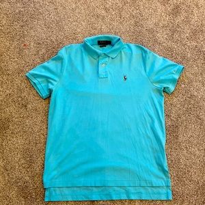 L turquoise Ralph Lauren brand polo. Pima soft touch.